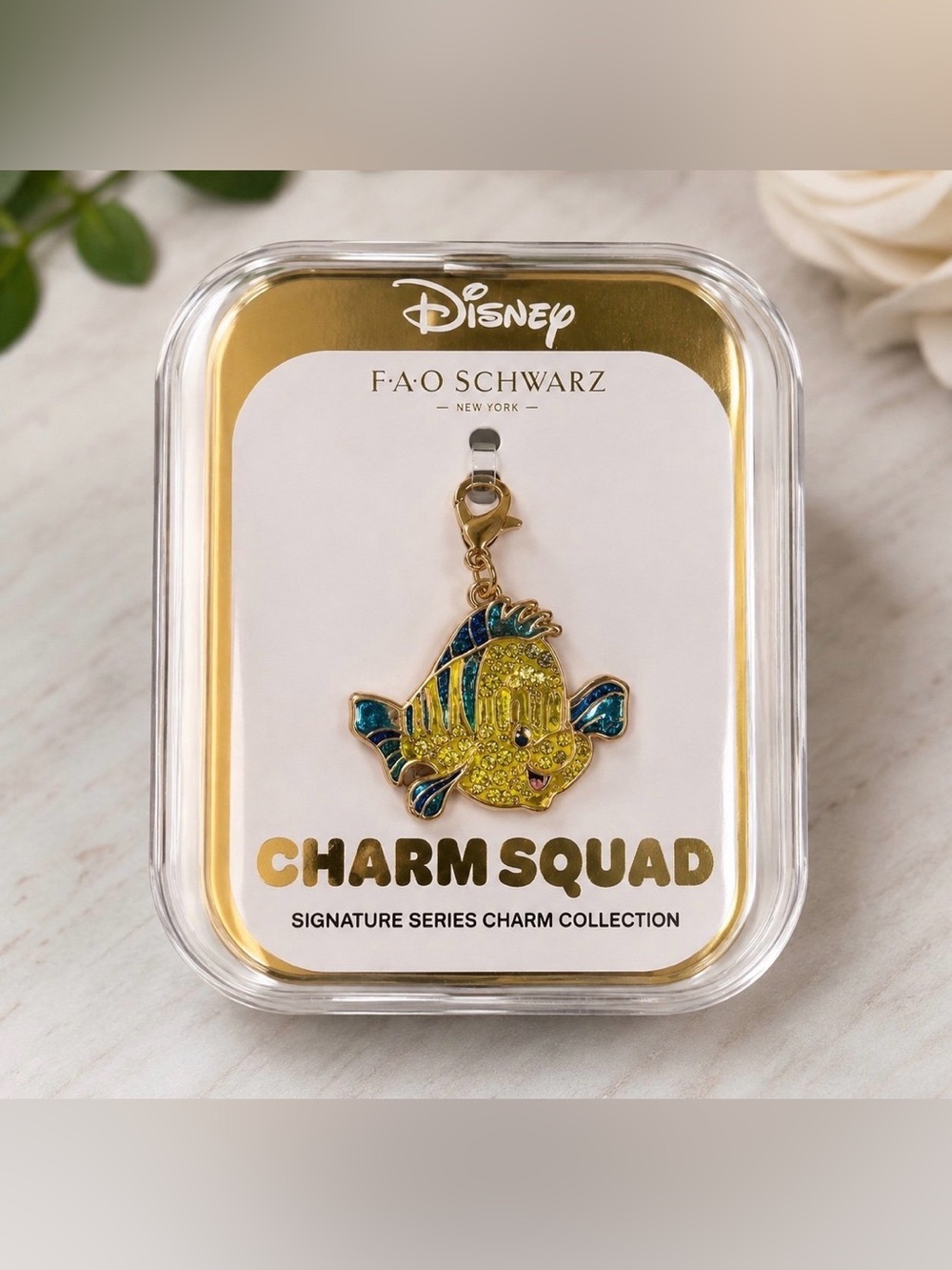 Disney The Little Mermaid Flounder FAO Schwarz Charm Squad Signature Charm